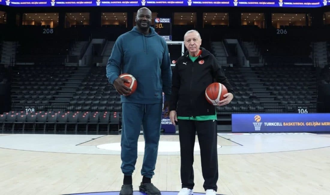 Erdoğan ve Shaquille O’Neal İstanbul’da Basketbol Sahasında Buluştu